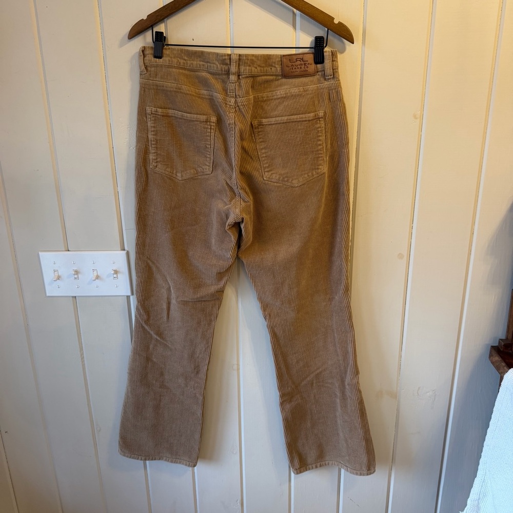 Women’s Lauren Ralph Lauren Tan Corduroy Boot Cut Pants, Size 10 - Picture 5 of 8